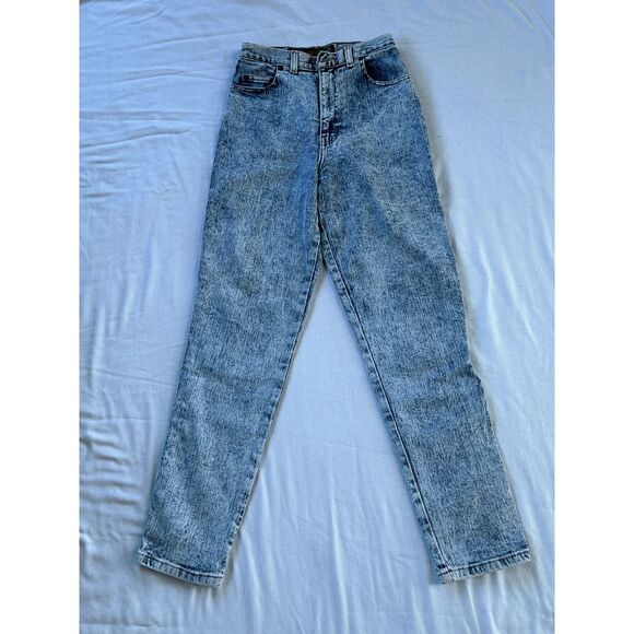 Vintage Sasson Acid Wash Tapered Leg Jeans Size 9, High Rise, 90's Juniors - Picture 1 of 8
